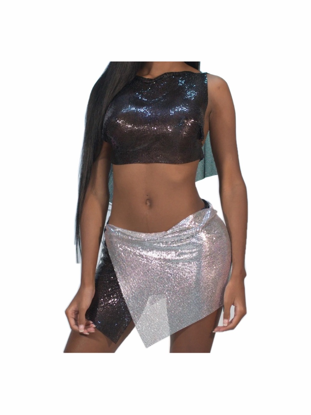 Saudiah B Silver Two Piece Set